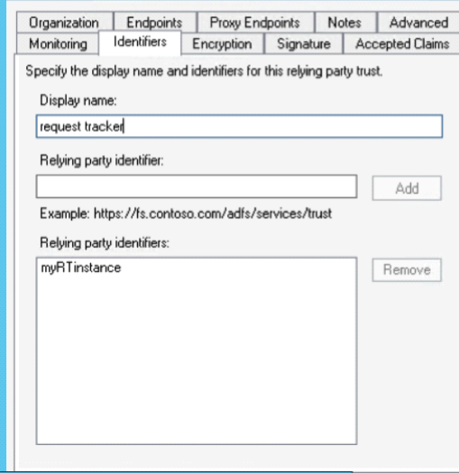 adfs RP identifier