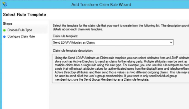 adfs transform claim wizard