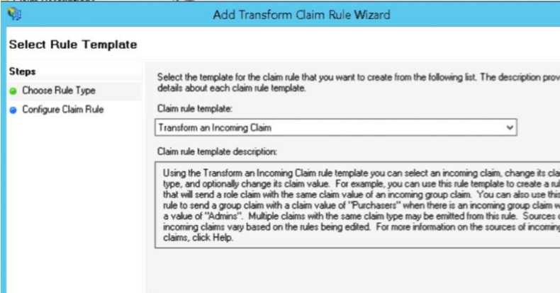adfs transform rule